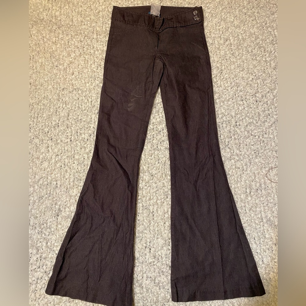 Vintage Garage Clothing Grey Flared Dress Pants